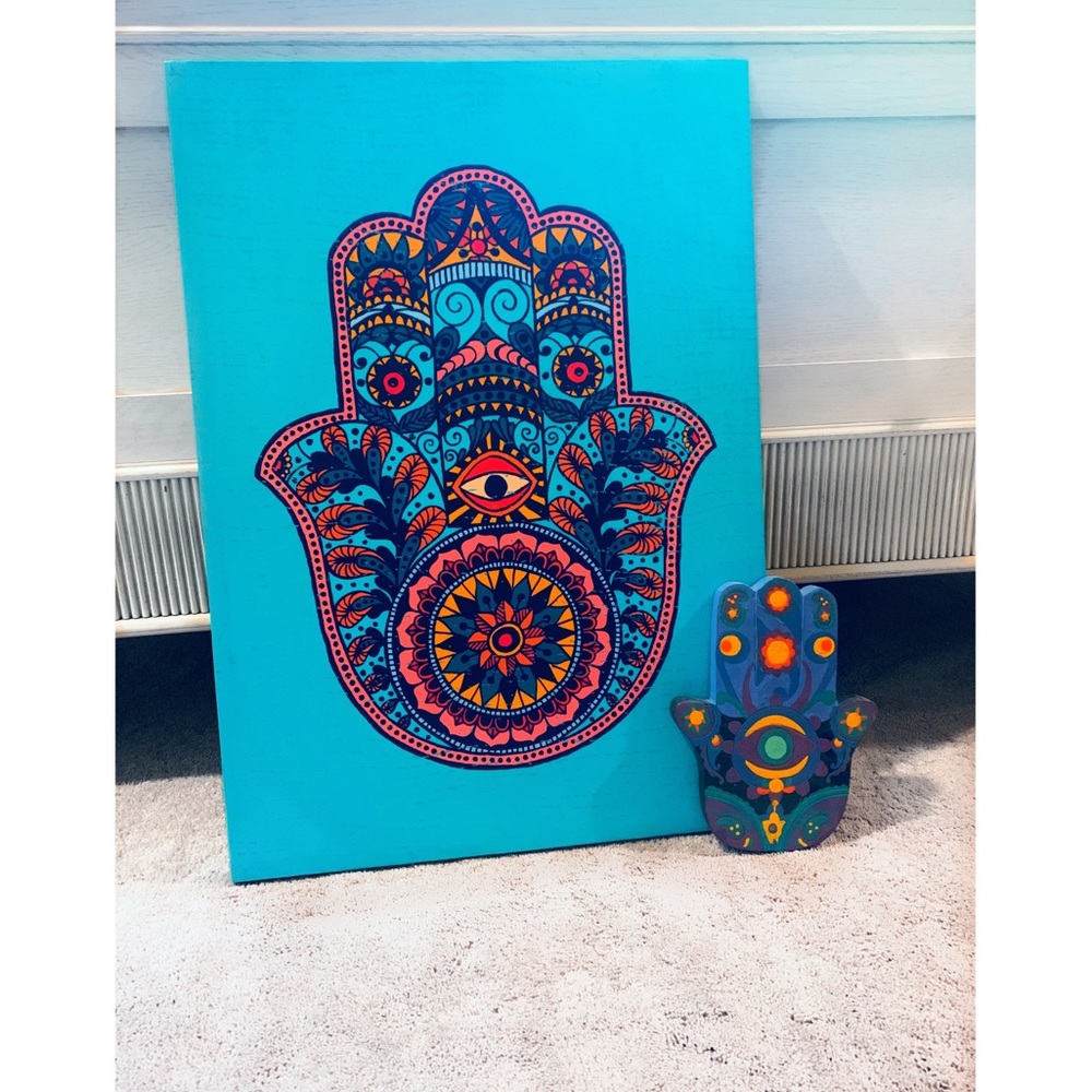 💜💙🌈HAMSA HAND WALL SET🌈💜💙